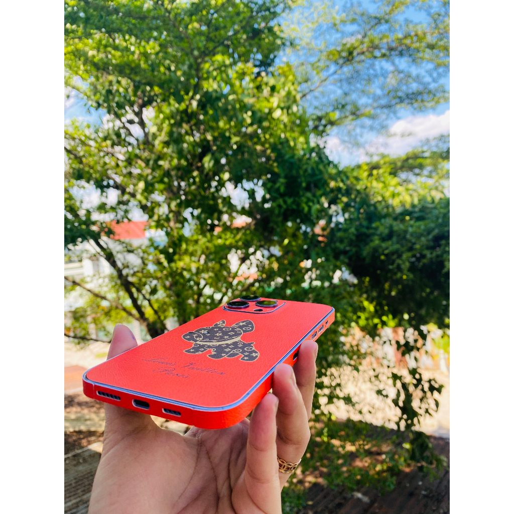 Skin da 3M hoạ tiết cún con - Miếng dán điện thoại cho dòng iphone