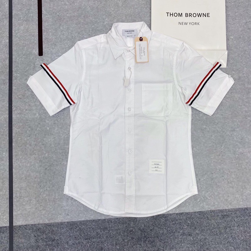 Áo Sơ Mi ngắn tay màu trắng vải cotton lụa cao cấp