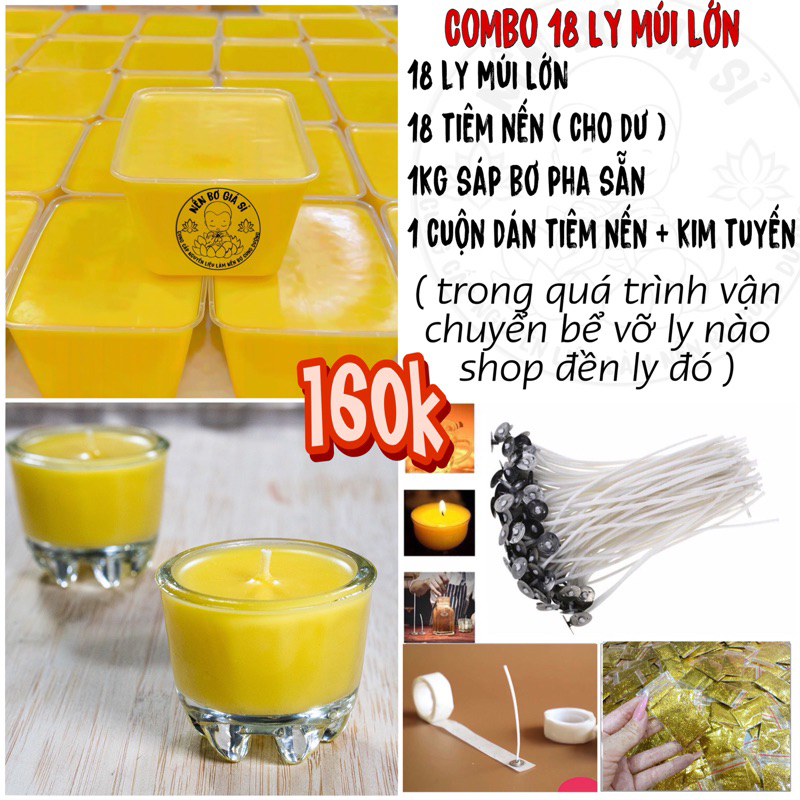 Combo làm 18 ly múi nhỏ ( kèm văn khấn cúng dường )