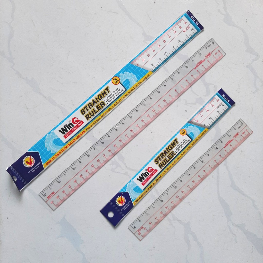 Thước thẳng WinQ - 15cm, 20cm (1 lốc / 10 cây)