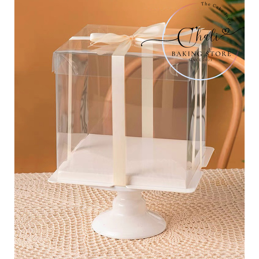 5 Hộp mica trong suốt 6-8-10-12 inch đựng bánh kem ,bánh sinh nhật ,đựng quà tặng KHÔNG KÈM RUY BĂNG