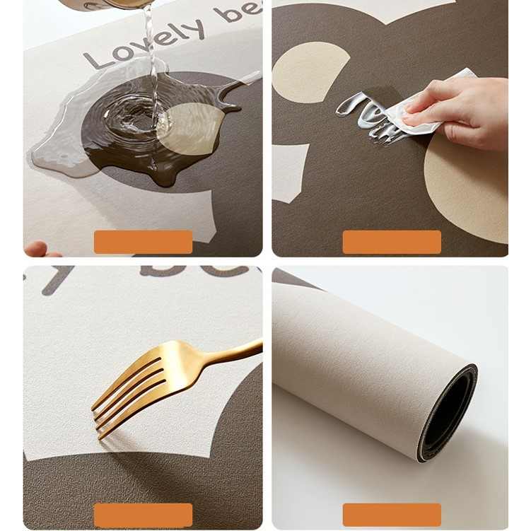 Tấm lót bàn ăn bằng Cao Su mềm dẻo cách nhiệt phong cách phương Tây