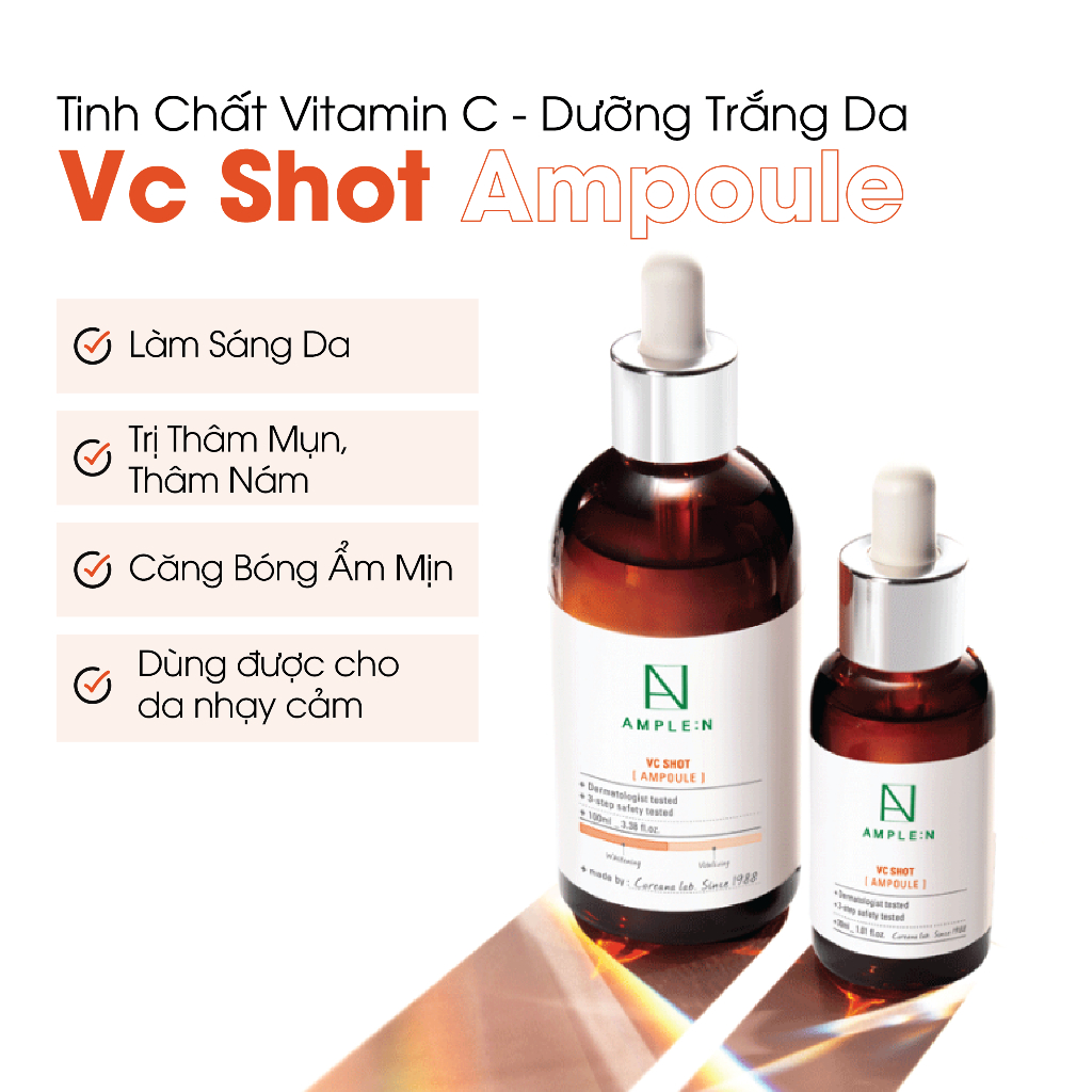 Tinh Chất Vitamin C Dưỡng Trắng Da AMPLE:N VC Shot Ampoule