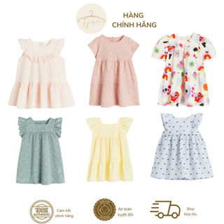 Váy HM cho bé gái Authentic, đầm đi chơi chất liệu cao cấp mềm mịn mùa hè cho bé 9 tháng - 4 tuổi (mẫu mới nhất)