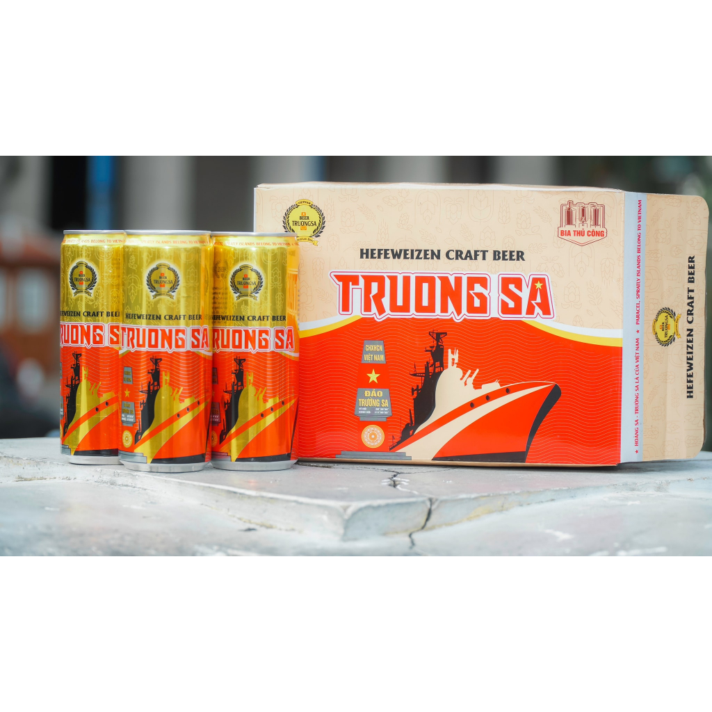 BIA TƯƠI TRƯỜNG SA.Thùng 12 lon