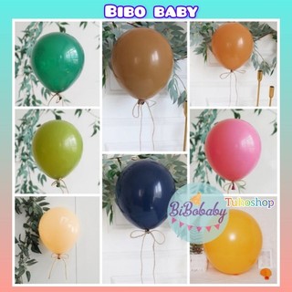 Bóng cao su Tongxuan màu lì, màu retro 10inch  trang trí sinh nhật, tiệc cưới - BiBo baby