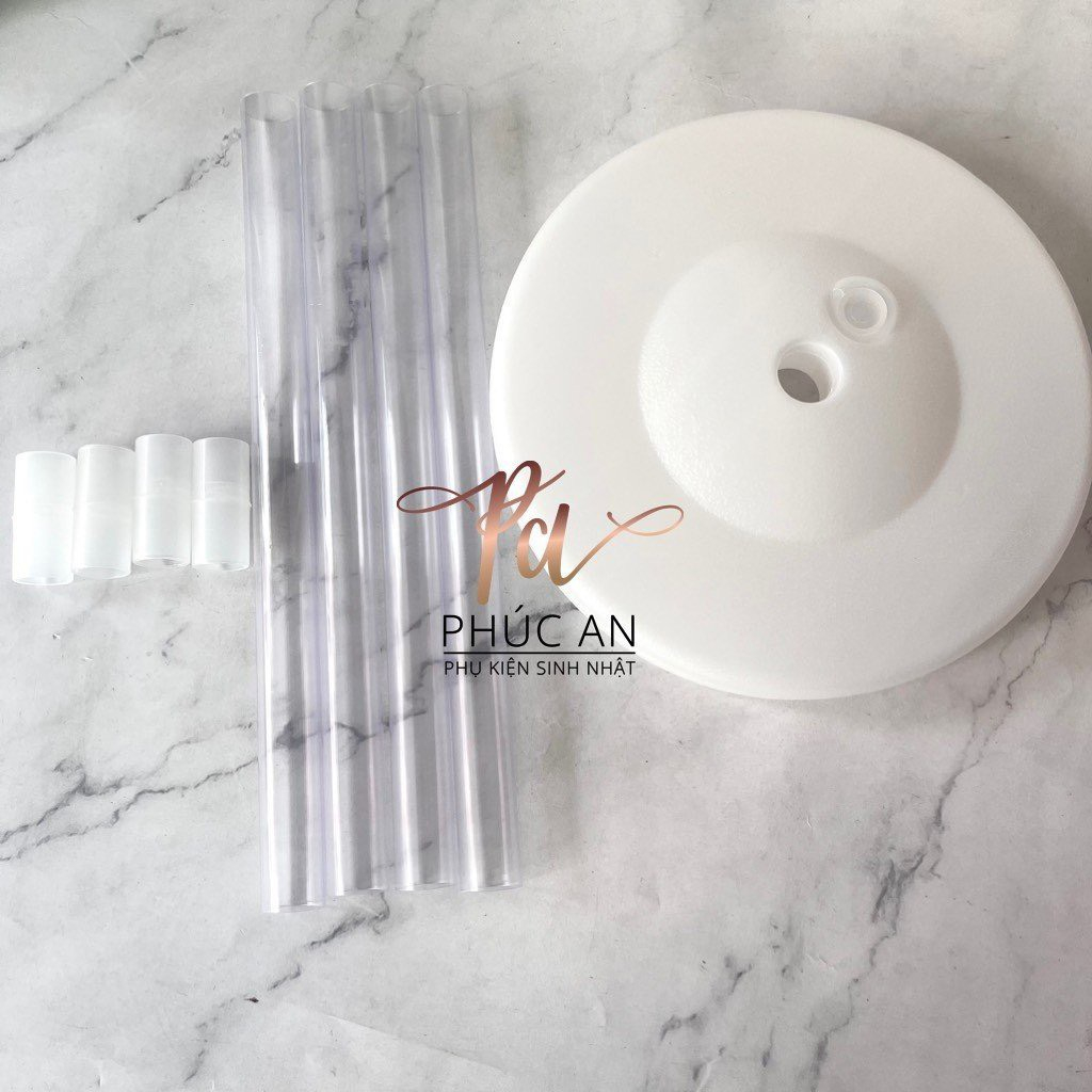 Trụ gắn bóng xung quanh cao 1m2 trang trí tiệc