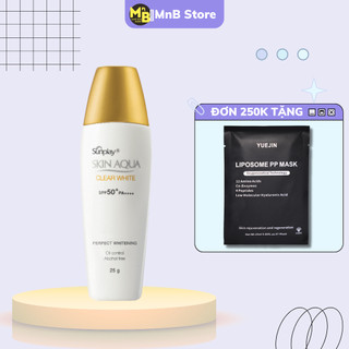 Kem chống nắng Sunplay Skin Aqua Clear White SPF50+ PA++++ dưỡng da trắng mịn 25gr