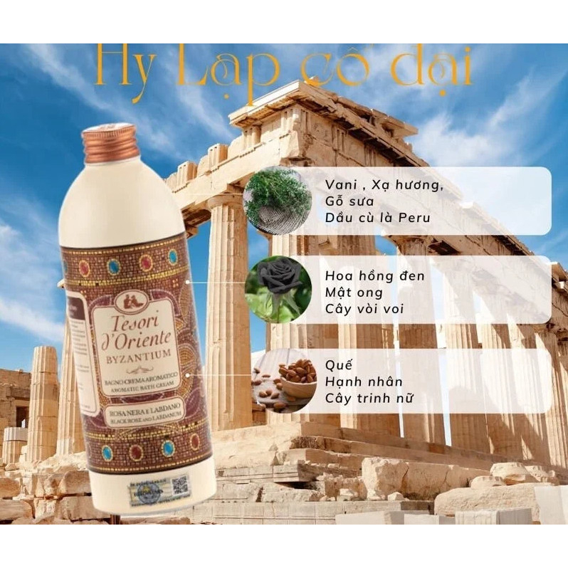 Sữa Tắm Hương Nước Hoa Ý Cao Cấp Nhiều Mùi Tesori