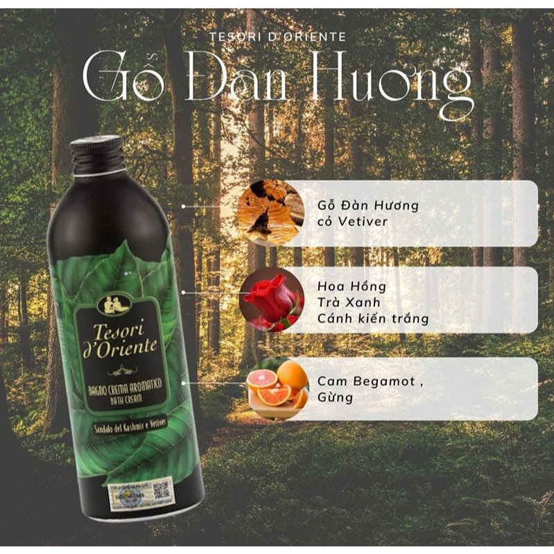 Sữa Tắm Hương Nước Hoa Ý Cao Cấp Nhiều Mùi Tesori