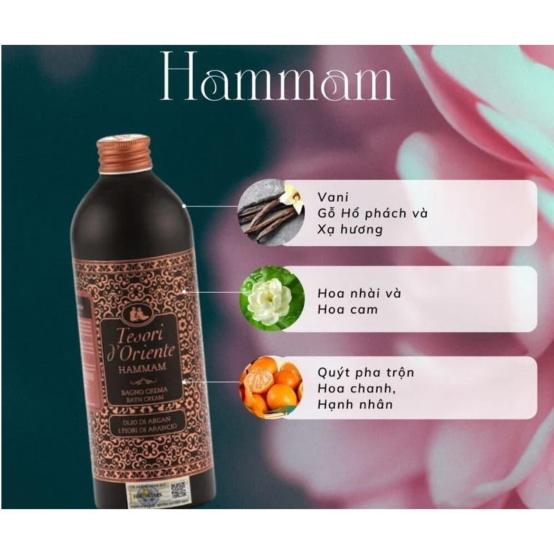 Sữa Tắm Hương Nước Hoa Ý Cao Cấp Nhiều Mùi Tesori