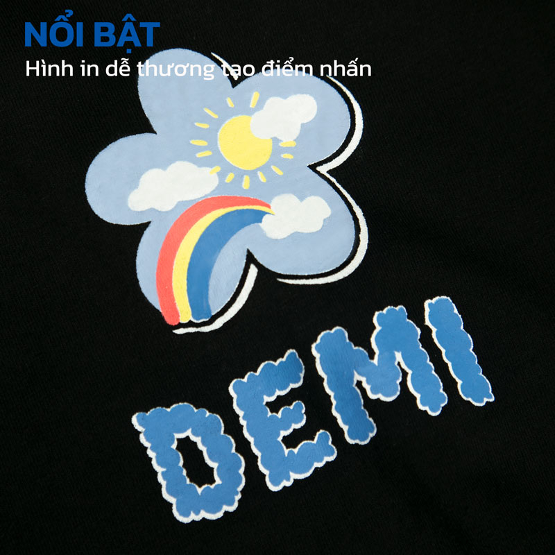 Áo phông nữ form rộng tay lỡ giá rẻ, chính hãng vải cotton thoáng mát local brand DEMI | DE1-T9