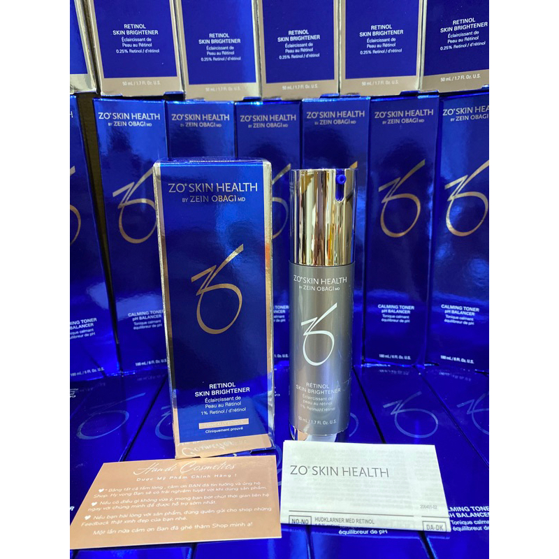 Kem dưỡng sáng da chống lão hoá Zo Retinol Skin Brightener Re0.5 Re1.0 Retinol 0.5 Retinol 1.0 50ml