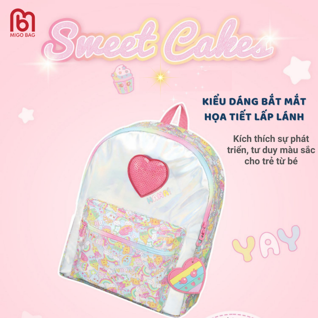 Balo Cho Bé Cấp 1 Lấp Lánh Siêu Bền, Balo Đi Học Cho Bé Chính Hãng Tiger Family Bảo Hành 1 Năm