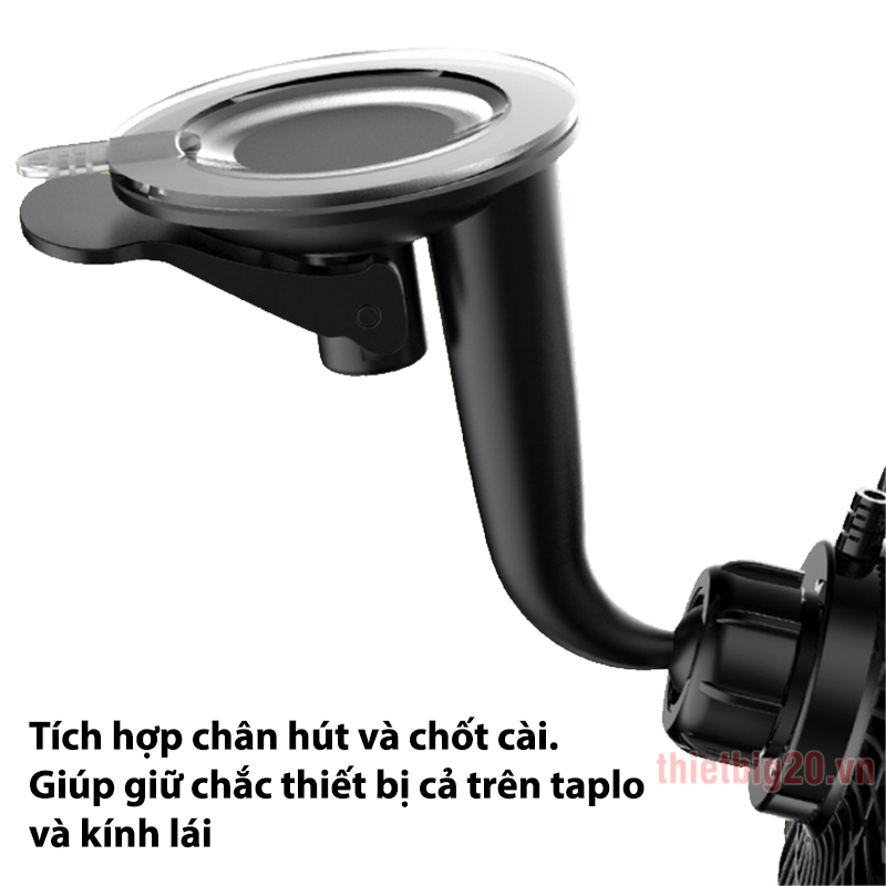 Quạt ô tô đơn gắn táp-lô/lưng ghế - Nguồn USB 5V