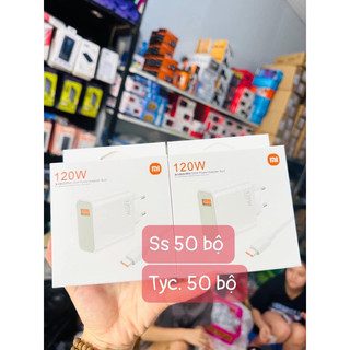 Sạc nhanh 120w, củ sạc + cáp sạc nhanh usb to type c cho huawei xiaomi samsung oppo vivo