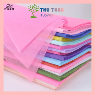 Giấy mếch gói hoa giấy lụa vân long đủ màu phụ kiện làm hoa handmade
