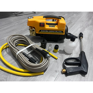 Máy rửa xe Sakura 3500W - Lõi đồng 100% - Máy rửa xe mini bảo hành 24 tháng - Máy xịt rửa gia đình tặng bình bọt tuyết