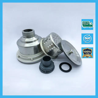 Bộ lọc bầu xả chậu rửa chén inox 304 phi 140mm