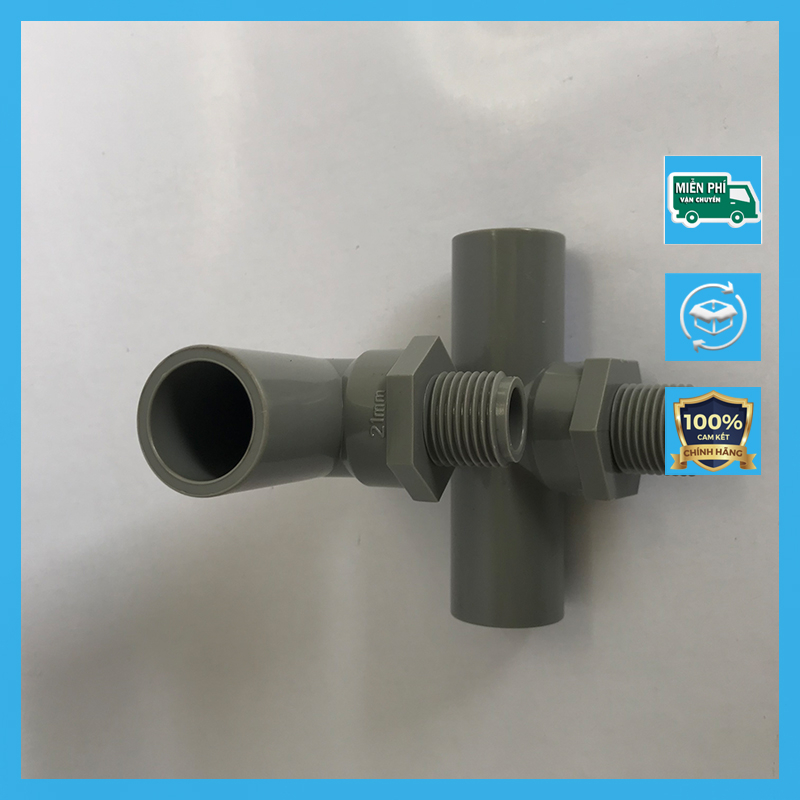Tê ren ngoài 21 –  uPVC HOA SEN - loại dày