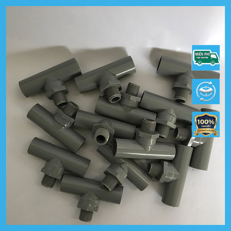 Tê ren ngoài 21 –  uPVC HOA SEN - loại dày