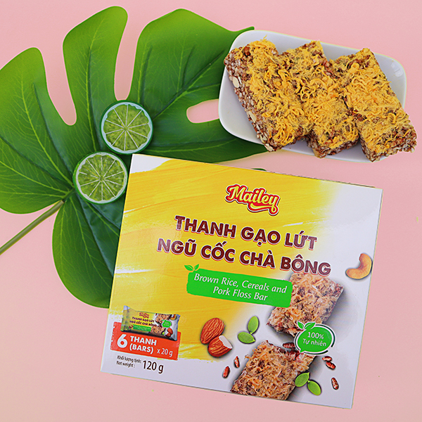 Thanh gạo lứt ngũ cốc chà bông Mailey hộp 120gr