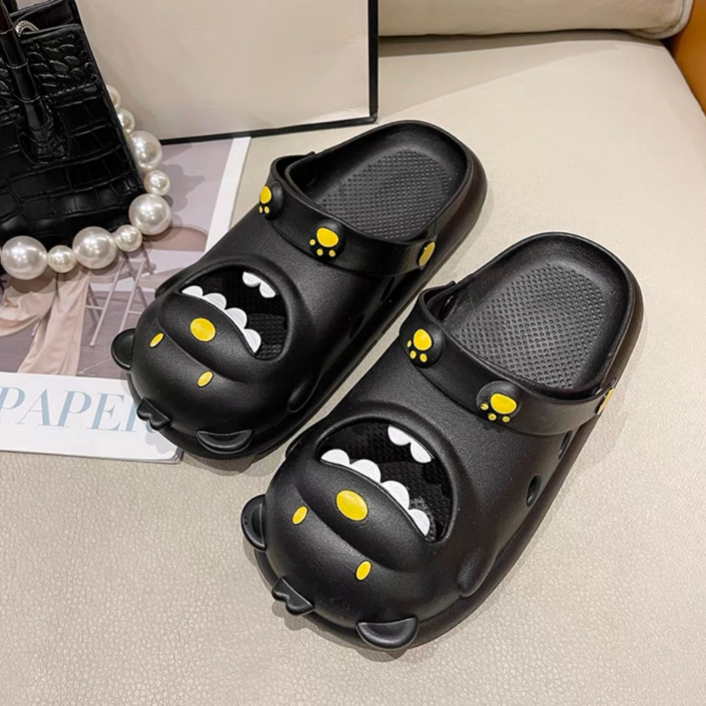 𝐢𝐃É𝐏 𝐒𝐥𝟎𝟑𝟕 Dép sục nhựa đi mưa Gấu Há Miệng cute êm chân chống trượt bít mũi Nữ thời trang