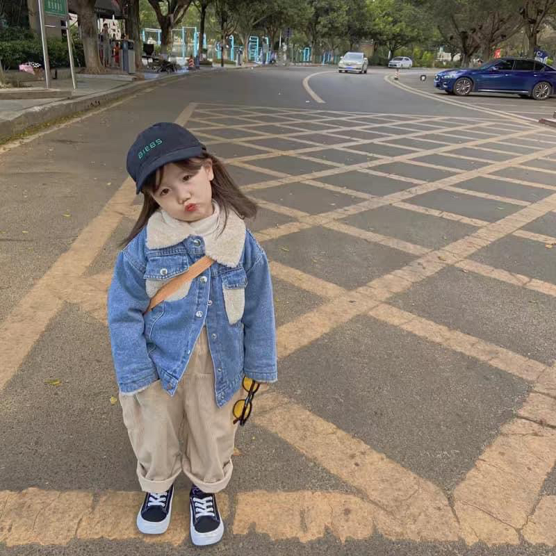 Áo Khoác Jean Lót Lông Cho Bé