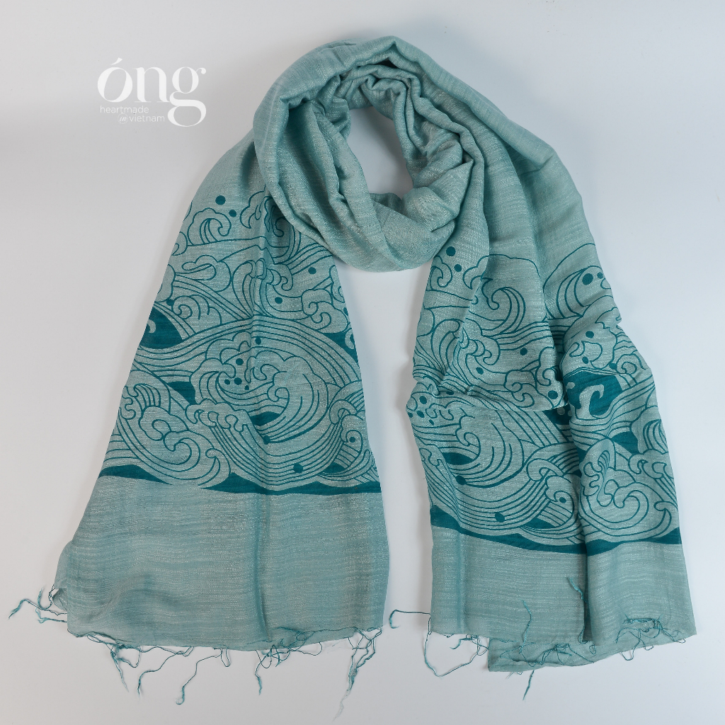 Khăn quảng cổ nữ chất liệu Silk - Linen in