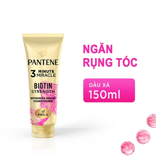 [HB GIFT] Dầu Xả Pantene Biotin Ngăn Rụng Tóc 3 Minute Miracle 150ml