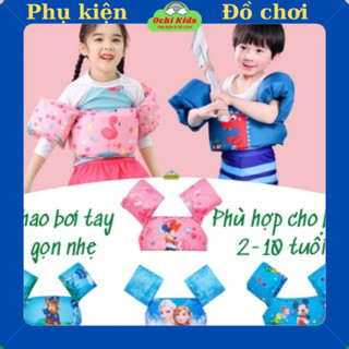 Phao bơi cho bé, phao tập bơi đỡ tay và ngực liền thân bé trai gái, áo phao trẻ em Ochi Kids
