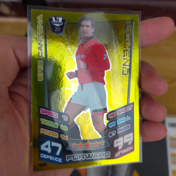 Thẻ Bóng Đá Topps Match Attax 12/13 Legend King Eric Cantona - Manchester United - Mu - Man United