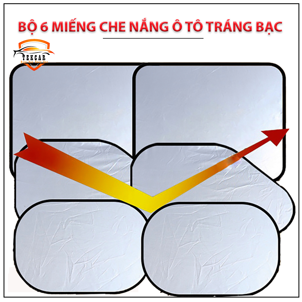 Tấm che nắng chống tia UV trong ô tô trước, bên và sau tráng bạc cao cấp, tấm dụng cụ chắn nắng xe hơi tiện