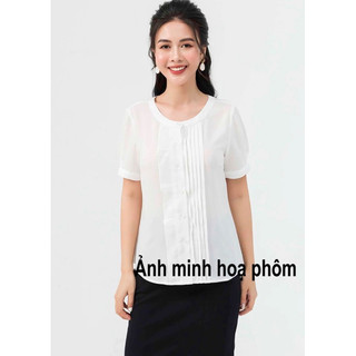 Áo voan kiểu xếp ly xuất dư