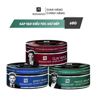 Wax vuốt tóc Romano Giữ nếp tự nhiên 68g (Mẫu mới 2023)