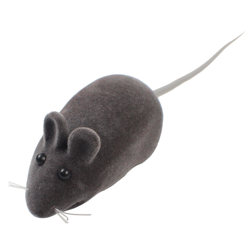Đồ chơi cho chó mèo hình chuột phát ra tiếng kêu chất liệu nhựa phủ lớp nhung thư giãn chơi đùa đuổi bắt - Medipet