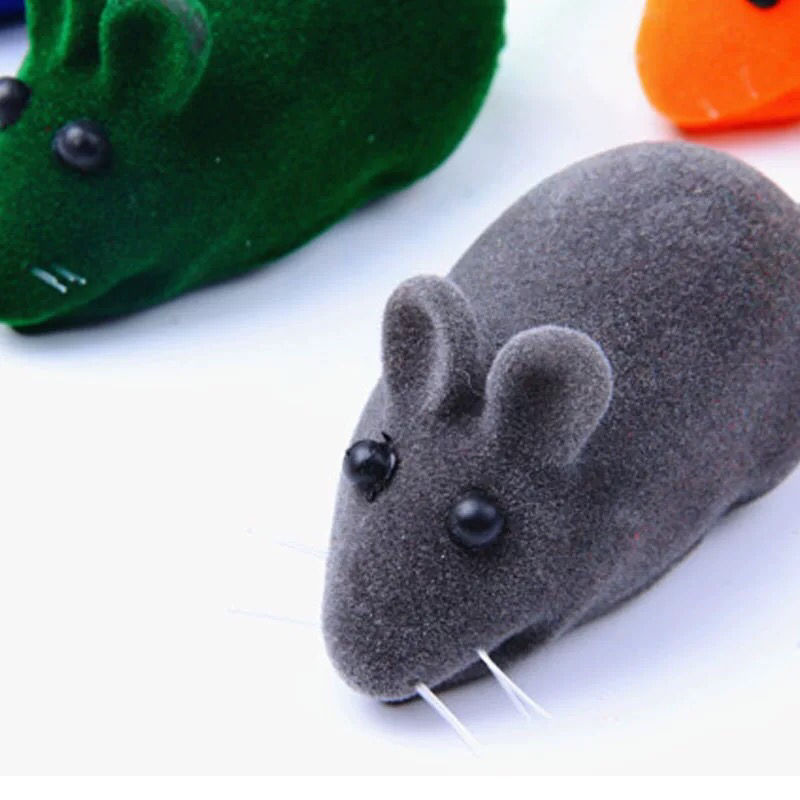 Đồ chơi cho chó mèo hình chuột phát ra tiếng kêu chất liệu nhựa phủ lớp nhung thư giãn chơi đùa đuổi bắt - Medipet