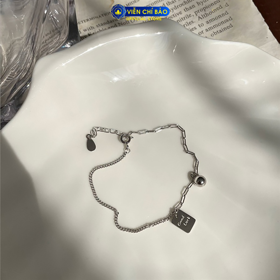 Lắc tay bạc nữ dây xích Goodluck NEW chất liệu bạc 925 thời trang phụ kiện trang sức Viễn Chí Bảo L000801
