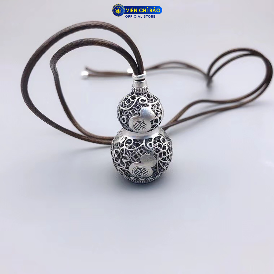 Mặt dây chuyền bạc nam  Phật Di Lặc Hồ Lô chất liệu Bạc Thái 925 thời trang phụ kiện trang sức Viễn Chí Bảo M100064-1