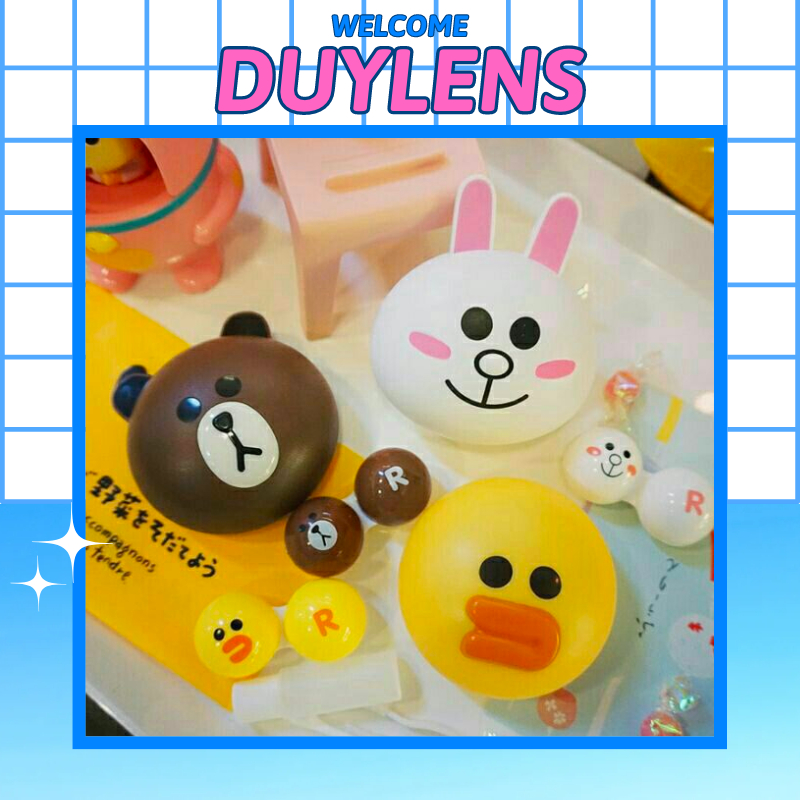 Hộp đựng lens hình thú dễ thương - Hộp đựng kính áp tròng Gấu, Thỏ, Vịt tiện lợi