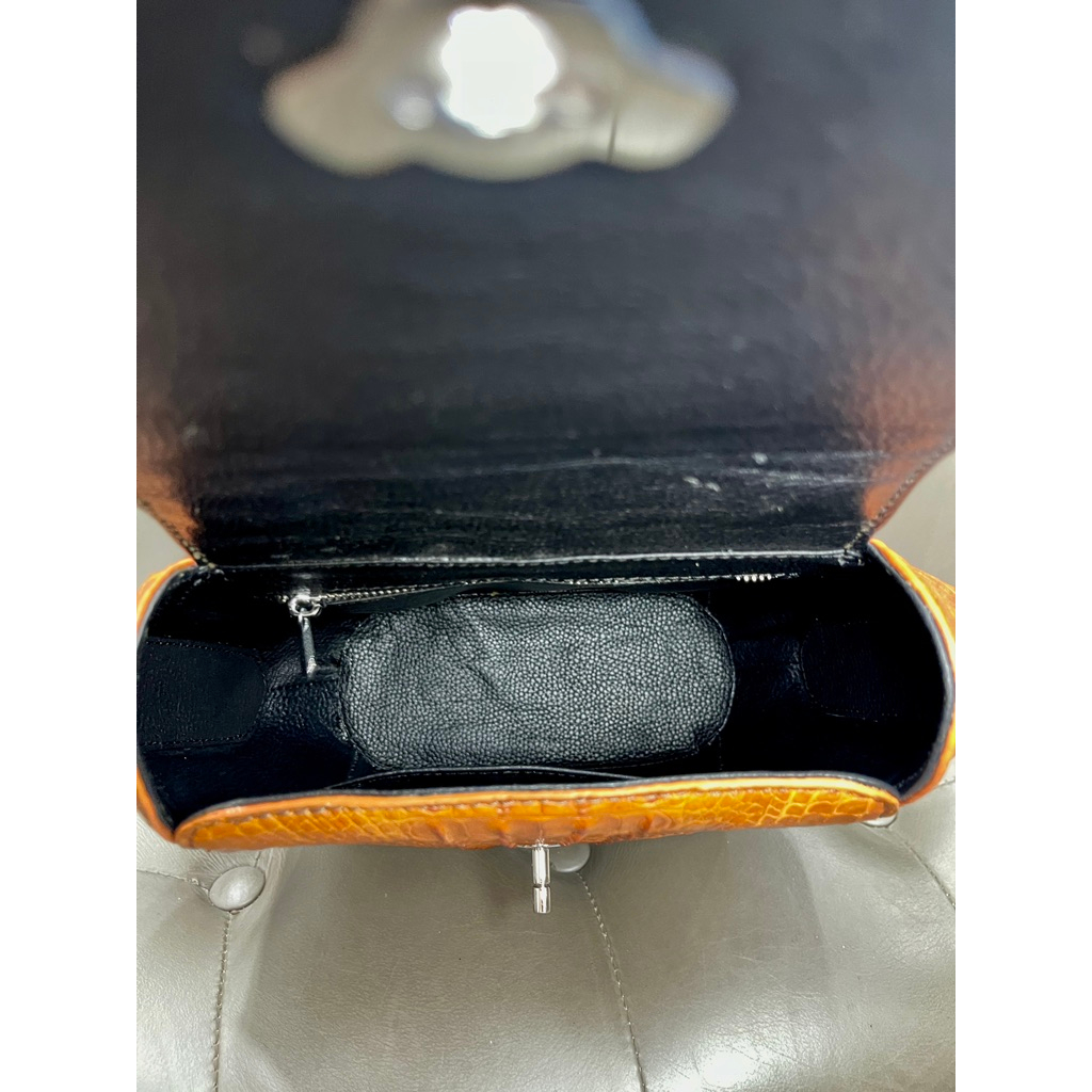 Túi Xách Phối Màu Khóa Hươu Da Cá Sấu 2DO LEATHER kích thước  Quà Tặng Cho Người Thân, Sang Trọng