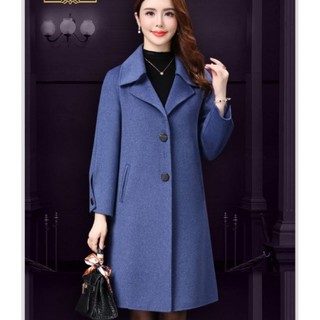 Áo khoác dạ nữ trơn cao cấp tay đính túi thời trang