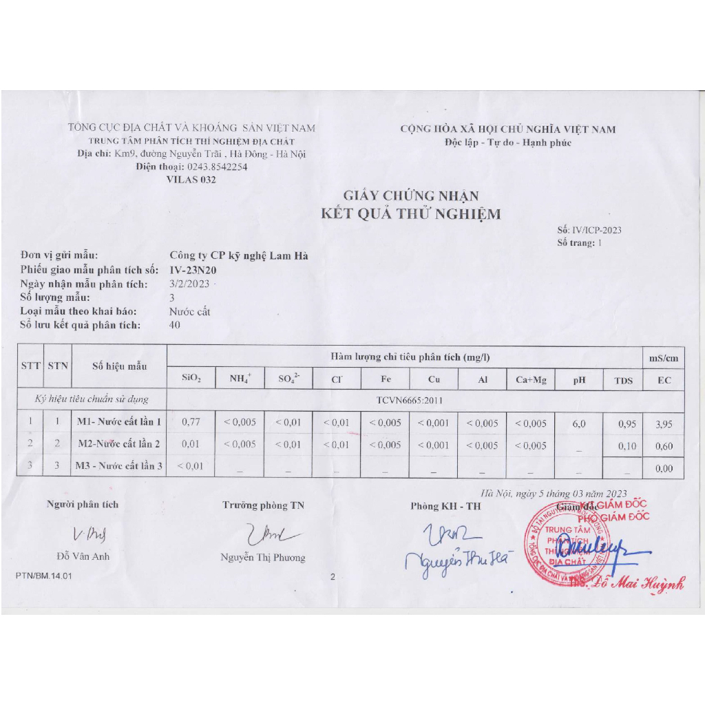 Nước cất tinh khiết can 5l