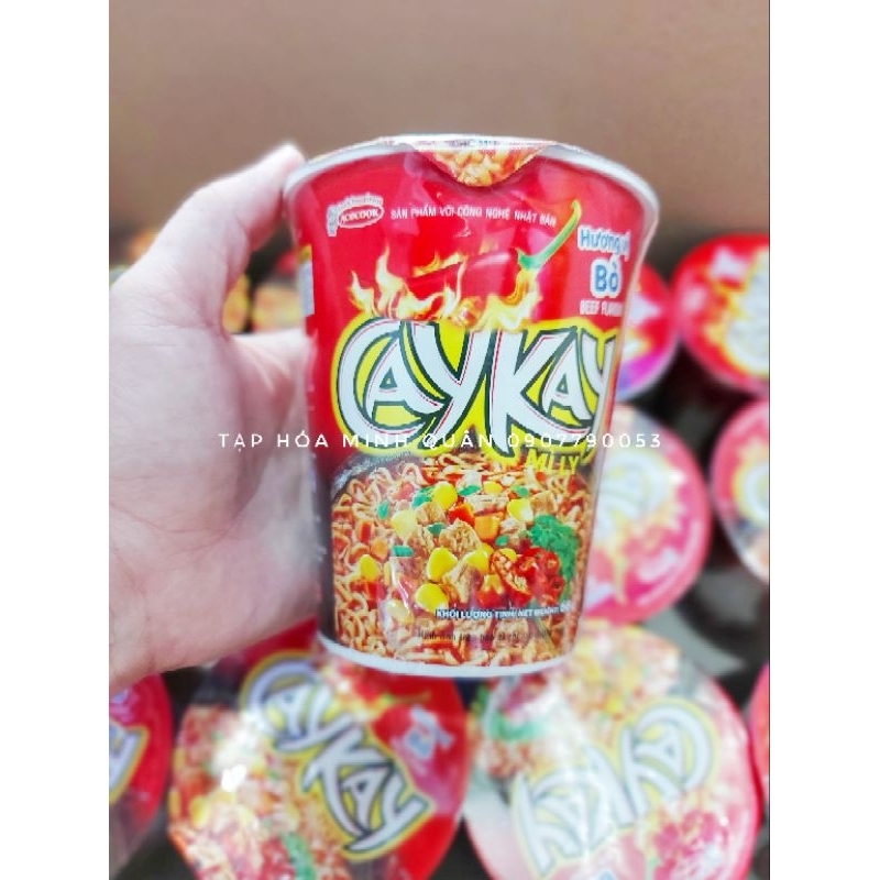 MÌ LY CAYKAY VỊ BÒ/KIM CHI - 66G