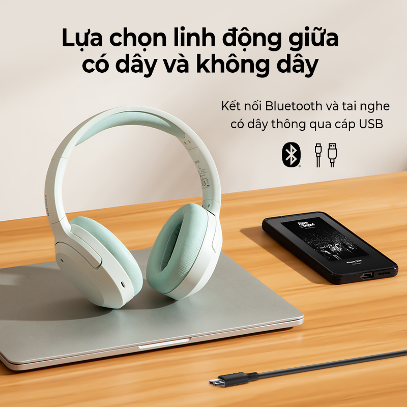 Tai Nghe Bluetooth Headphone    Edifier W820NB PLUS   thoáng khíthoảimái