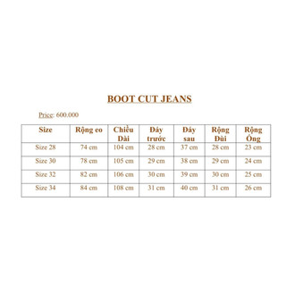 BOOT CUT JEANS - QUẦN JEANS LOE