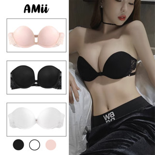 Áo lót nâng ngực không dây AMii tạo khe sexy cài trước có gọng thép chống tụt, Áo quây ngực gợi cảm | a12