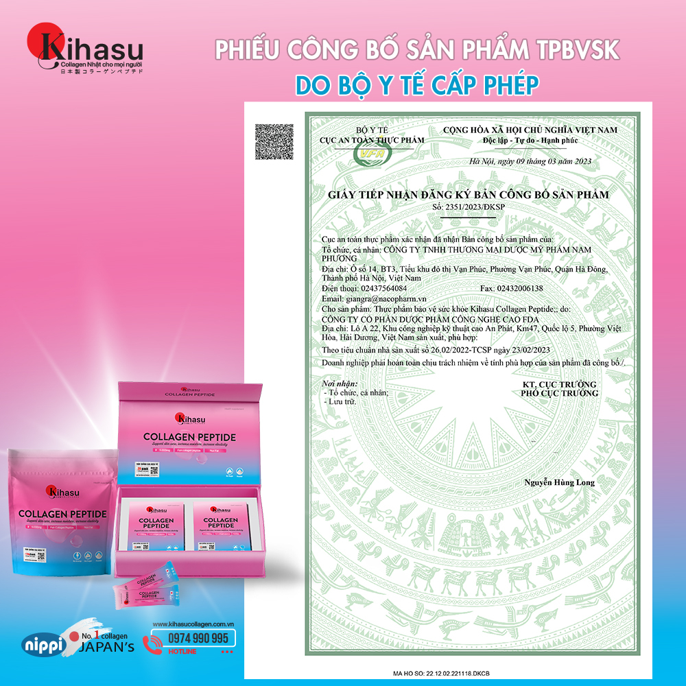 Combo Bột collagen peptide KIHASU: Dùng collagen bột bổ sung collagen giúp sáng da, trẻ hóa da, giảm nám sạm đốm nâu