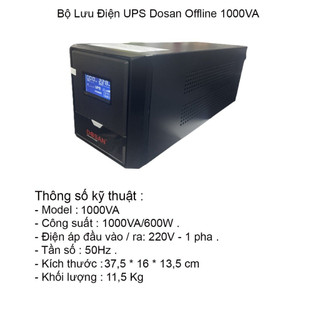 BỘ LƯU ĐIỆN UPS DOSAN OFFLINE 1000VA - Bảo Hành 6 Tháng