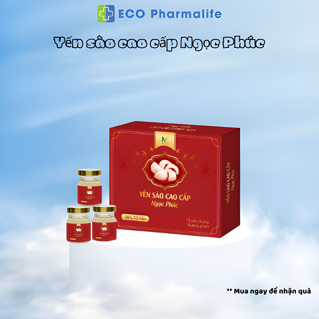 Yến Sào cao cấp Ngọc Phúc 35% Tổ Yến Chưng Đường Phèn Hộp quà sang trọng 70ml